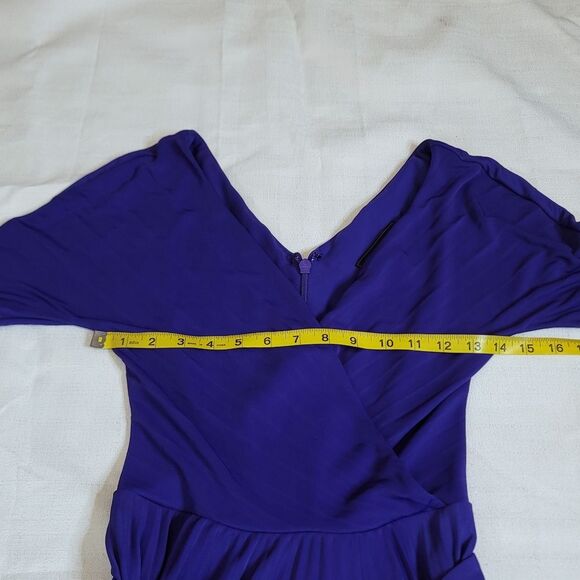 BcbgMaxAzria Perisan Blue Cruz V-Neck Dress Pleated Size XS - Picture 5 of 13